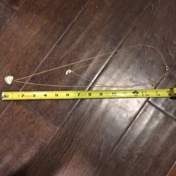 Gold Heart & Feather Layered Necklace - Picture 5 of 7